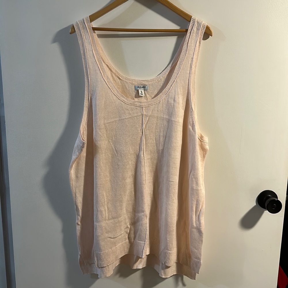 Women’s XXL sweater tank NWOT pale pink